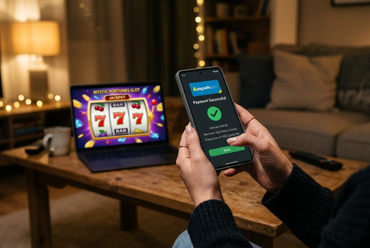Secure Paysafecard transactions on a mobile device for online casinos